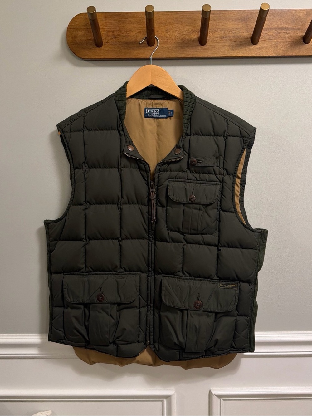 Polo by Ralph Lauren VINTAGE Olive Quilted Down Vest